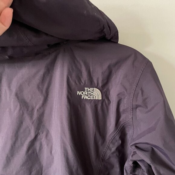 The North Face Hyvent Rain Jacket Waterproof Hooded Full Zip Purple Pink Medium - Picture 9 of 10